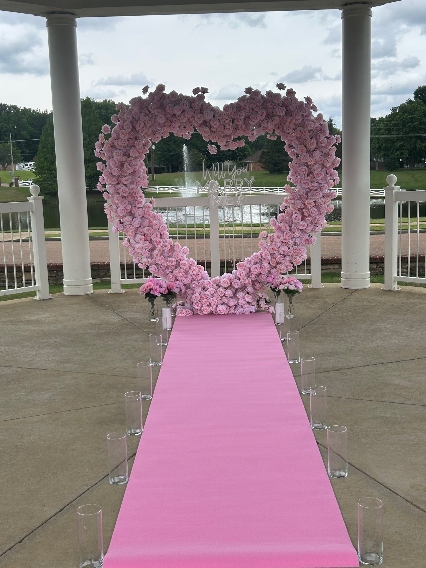 Grand Proposal Package 8 ft  Heart Rental Pink & Red Available