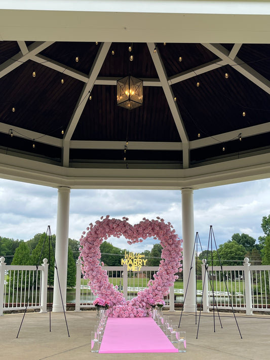 Basic Package 7 ft  Heart Rental Pink & Red Available