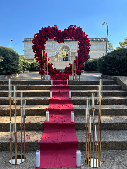 Romantic Proposal Package 8 ft  Heart Rental Pink & Red Available